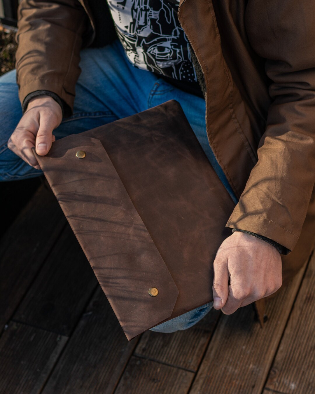 Leather Laptop Sleeve 15.6 Inch, MacBook Pro 13 Inch Case, MacBook Air