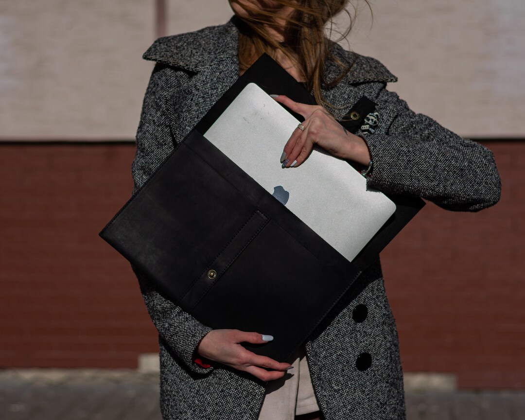 Leather Laptop Sleeve 14 Inch Cover Lenovo / Surface Pro Etsy