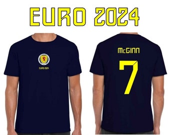 Scotland Euro 2024 Supporters T Shirt - Add Name + Number