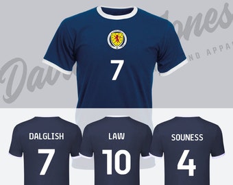Scotland Retro Design Football T-shirts - Classic Design - Adults - Scottish - Tartan Army - World Cup