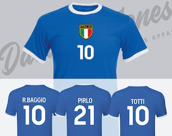 Italy Retro Design Football T-shirts - Classic Design - Adults - Italian - Italia - World Cup