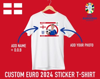 Custom Euro 2024 Kids Sticker Album T-shirt- England