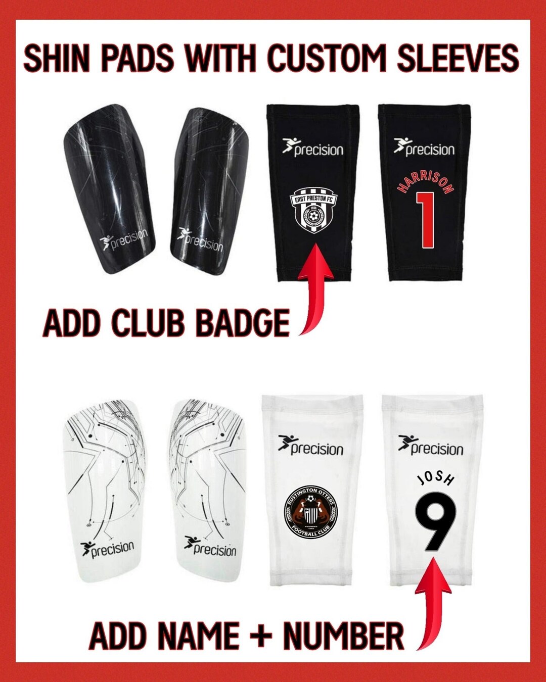 Custom Design Shin Pads Sleeve Etsy UK