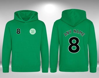 Celtic Football Hoodie Kids - Football - Junior - Custom Gift - Add Name - Personalised - Soccer - Scotland - SPL - Junior - Toddler