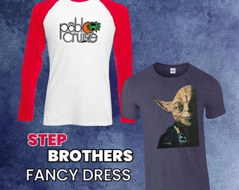 Step Brothers Inspired Film 2000's Fancy Dress - Stag Do - Party Dress Up - Adult Fancy Dress - T-shirt Bundle