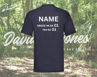 Personalised I'm A Celebrity Jungle T-Shirt, Name Back Personalized, Fancy Dress, Funny, Drama TV, Adults Unisex Gift Tee Top