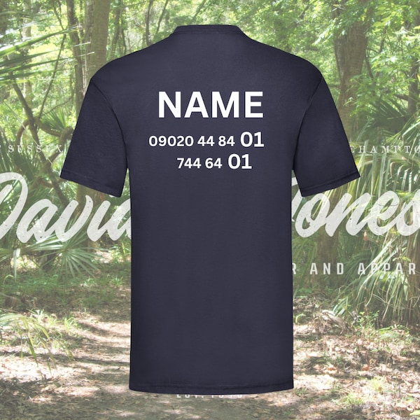 Personalised I'm A Celebrity Jungle T-Shirt, Name Back Personalized, Fancy Dress, Funny, Drama TV, Adults Unisex Gift Tee Top