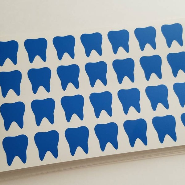3/8" to 1" Tooth Vinyl Stickers