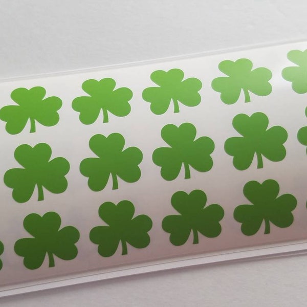 3/4" to 1.5" Shamrock Vinyl Stickers