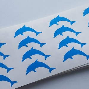 1&quot; to 1.5&quot; Dolphin Vinyl Stickers