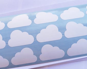 1/2" to 1" Cloud Vinyl Stickers