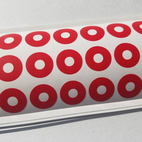 1/2" to 1" Donut Vinyl Stickers