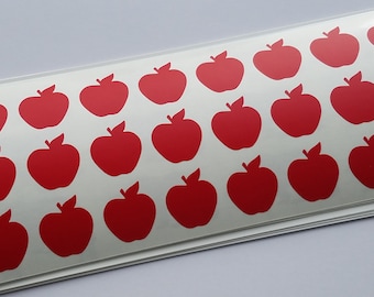 3 New sheets MINI Red and Green APPLES Fruit Scrapbook 300 Stickers