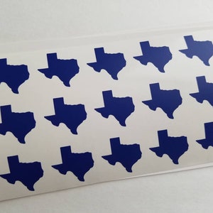 1/2&quot; to 1&quot; Texas Vinyl Stickers