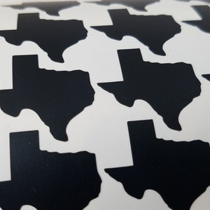 3/4" to 1" Compact Layout Texas Vinyl Stickers