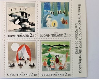 Finnish Muumi - Moomin stamps 1992 set of 4 stamps not used