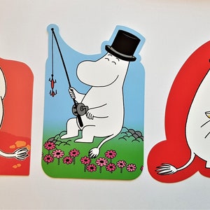 Postkarten Set Muumin, Moominpappa, 3 Karten unbenutzt, Sammler, Finnland, kostenloser Versand