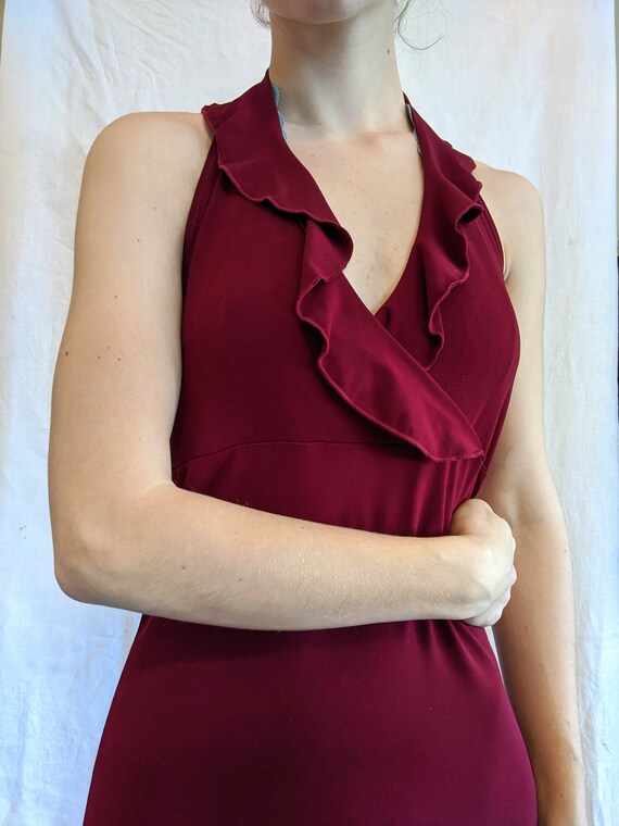 Vintage Kona Wine Halter Dress View 2