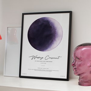 Aangepaste digitale maanfaseprint - Night We Married - Nieuw babycadeau - Moon The Night Sky - gepersonaliseerde poster - afdrukbaar huwelijkscadeau
