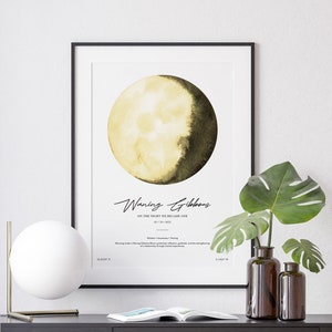 Aangepaste digitale maanfaseprint - nacht dat je geboren bent - nieuw babycadeau - maan de nachtelijke hemel - gepersonaliseerde poster - afdrukbaar huwelijkscadeau