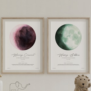 Mondphase Digitaldruck - Nacht, in der du geboren bist - Geschenk für Neugeborene - Personalisierter Mond Der Nachthimmel - Personalisiertes Poster - zum Ausdrucken