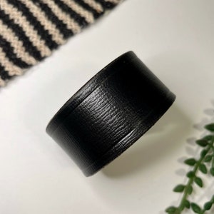 Upcycled Leather Shawl/Cowl Cuff from Knox Mountain Knit Co. - Original - textured black leather, nickel hardware