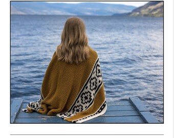 Antlers Beach Throw by Knox Mountain Knit Co. - physical print pattern