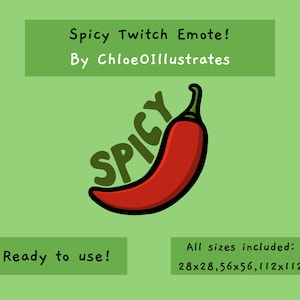 Spicy Twitch Emote | Twitch and Discord Emote | Chili Pepper
