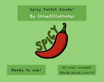 Spicy Twitch Emote / Twitch y Discord Emote / Chili Pepper