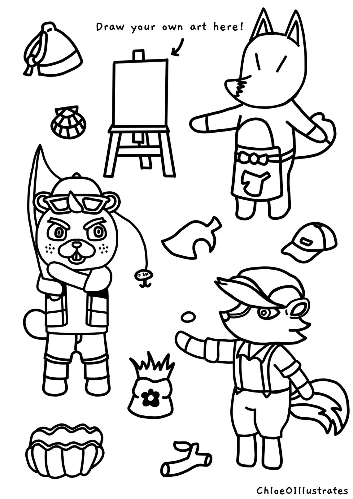 Animal Crossing Colouring Pages Series 2 Digital Download  Etsy