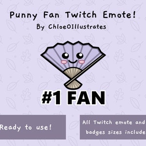 Number 1 Fan Emote - Punny Twitch Emote