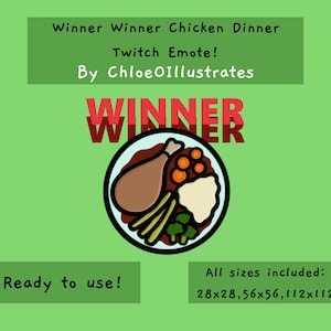 Winner Winner Chicken Dinner Emote | Twitch and Discord Emote