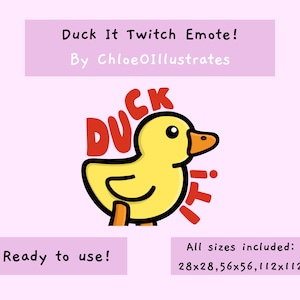 Duck It Twitch Emote | Twitch and Discord Emote