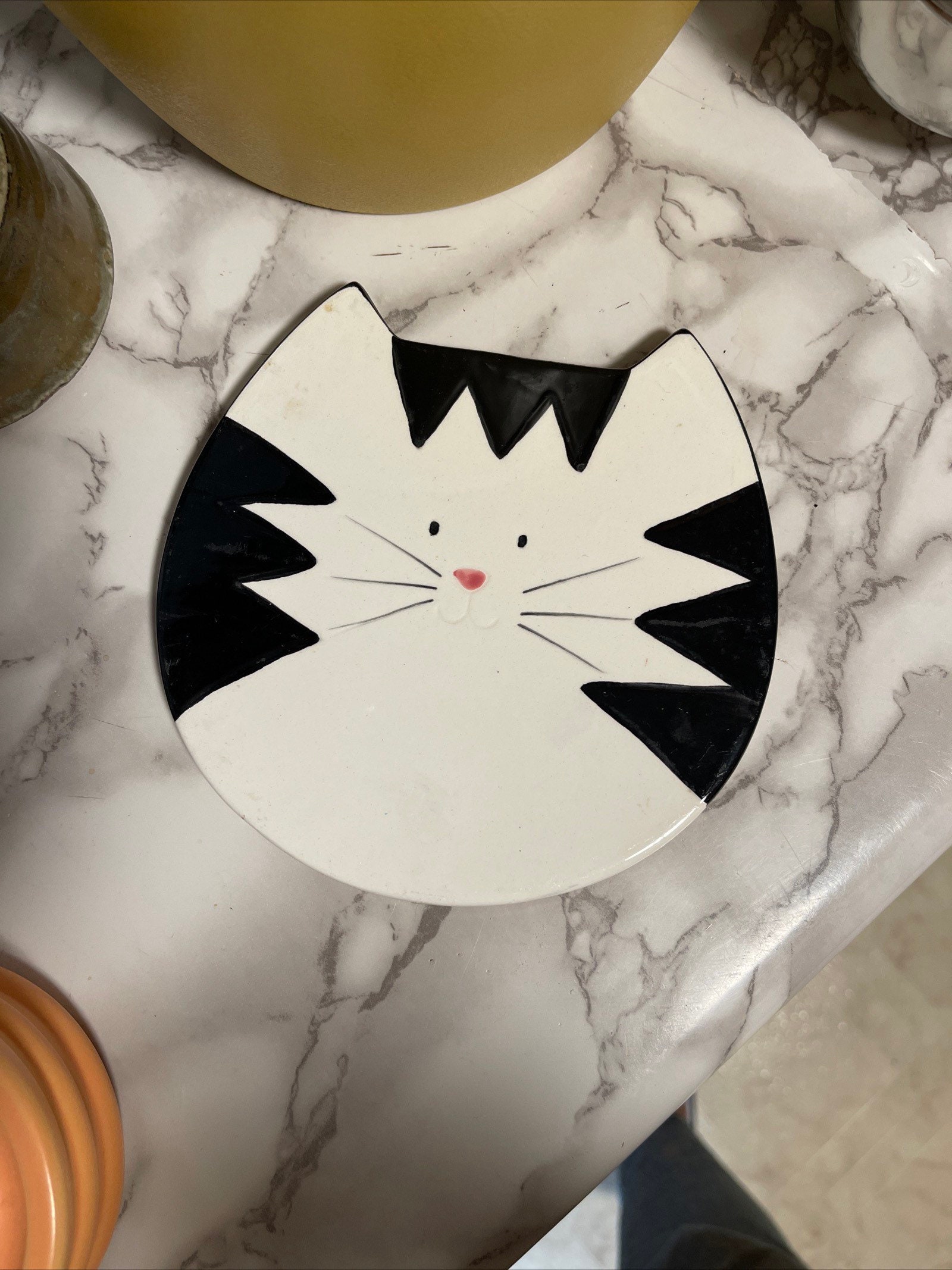 Cat decor. Cat coaster. Ceramic kitty cat coaster set of 4. – M and M  Rustic Designs