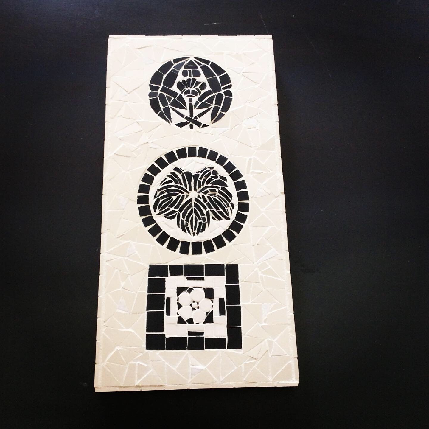 Petit Tableau Mosaïque Noire et Blanche