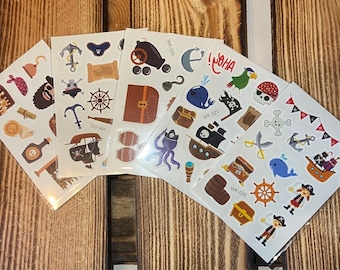 Pirate Tattoos - 5 sheets in a set - For children