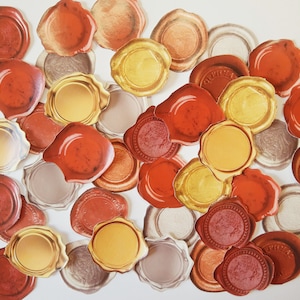 Conjunto de adesivos de lacre de cera várias cores para decorar letras (10) fecho para letras