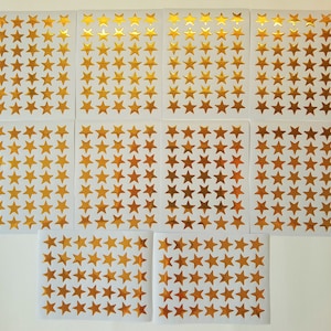 350 - 3500 Sterren Stickers Kerk Kerstmis Gouden Sticker Bevestiging goud Kerstman Winter