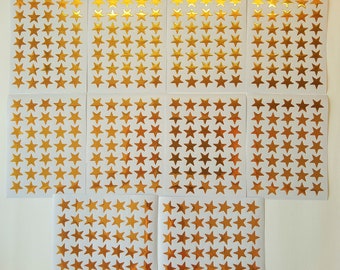 350 - 3500 Stars Stickers Church Christmas Golden Sticker Confirmation gold Santa Claus Winter