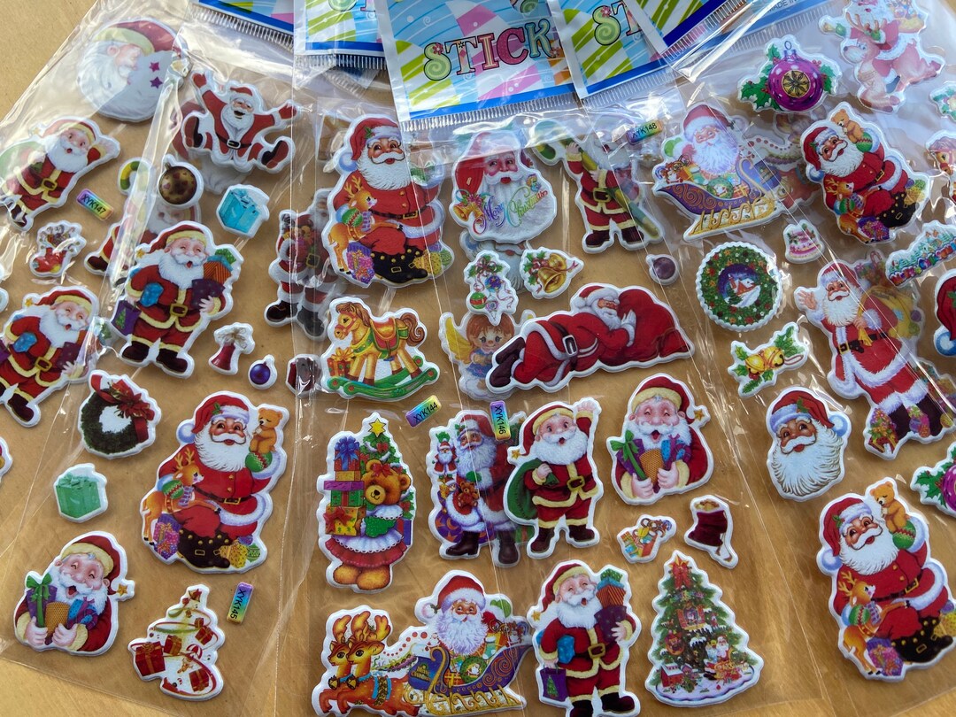 Kid Santa Sticker 3D Sticker Santa Claus Stickers for Children - Etsy
