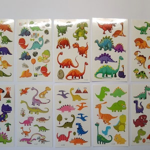 10x Tatouages de Dinosaure Tatouages pour Enfants Tatouages Temporaires Non Toxiques Dino Enfants Anniversaire Bonbons d&#39;Anniversaire pour Enfants Dinosaure T-Rex