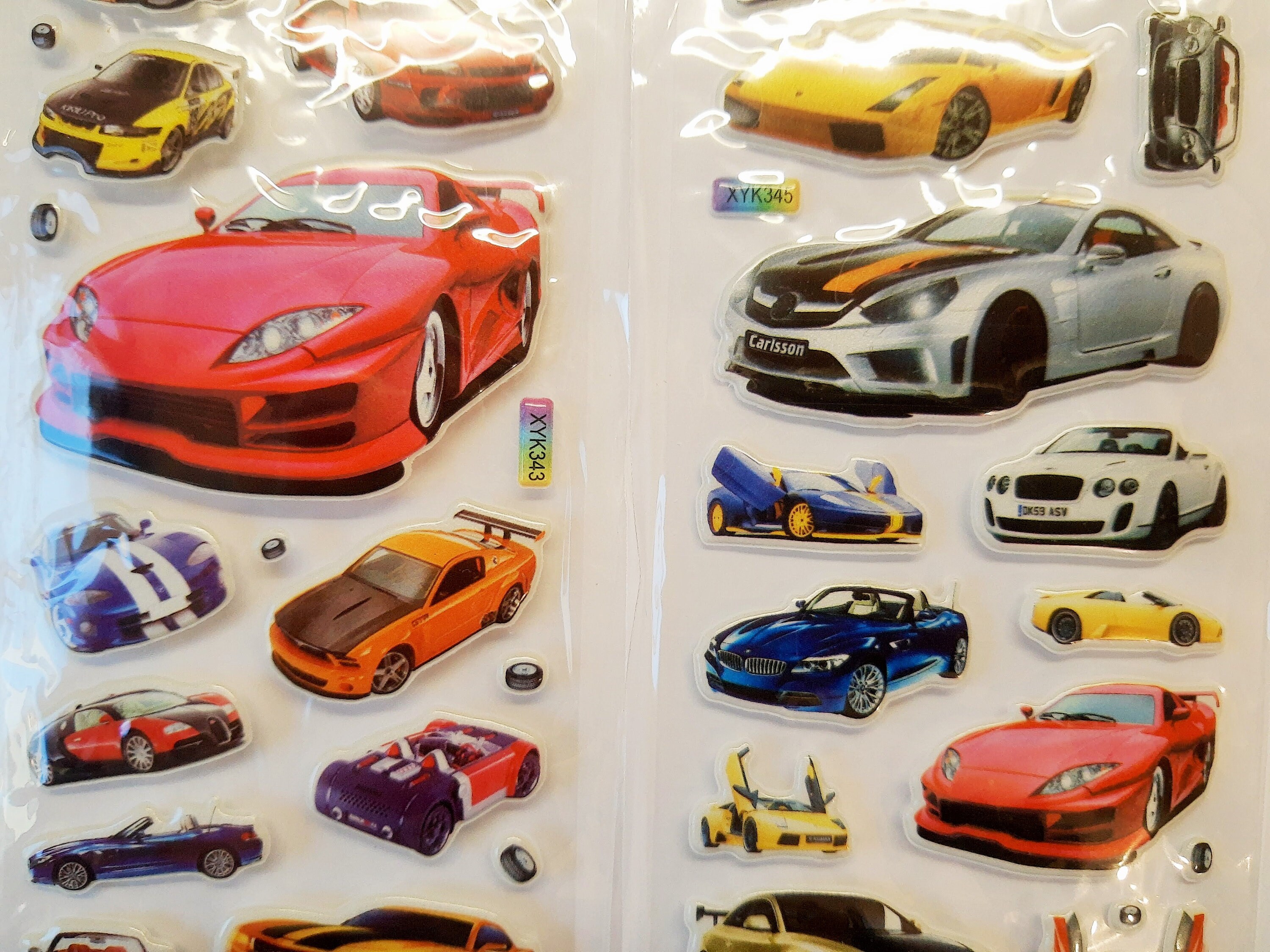 5x Sticker Sports Cars Stickers for Children - Great Feel for Little ...