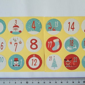 48 Zahlen, 2x24 Stück Weihnachten Adventskalender selbstgemacht
