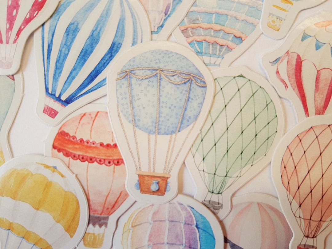 45 Hot Air Balloon Stickers as a Set Stickers Seasonal Seasons Autumn