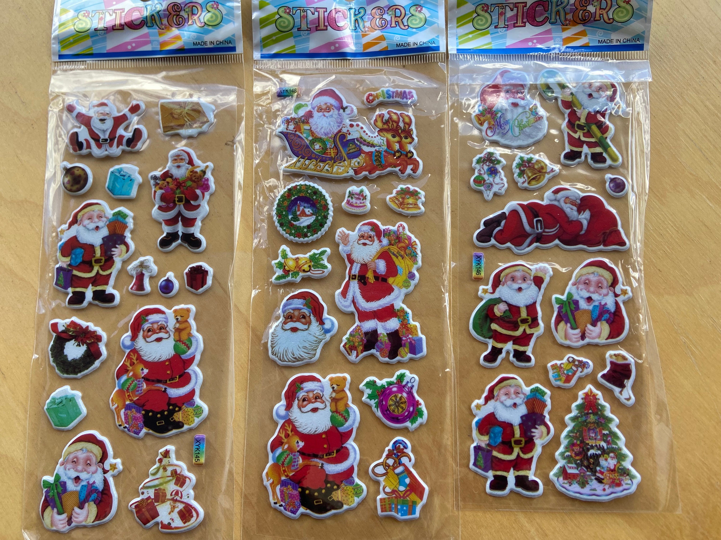 Kid Santa Sticker 3D Sticker Santa Claus Stickers for Children - Etsy