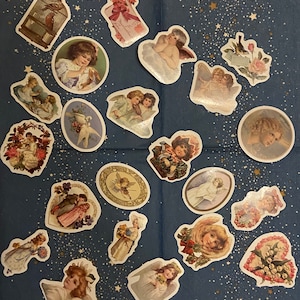 Nostalgie Engel – Weihnachtsengel und Puppen Sticker im Set (53)