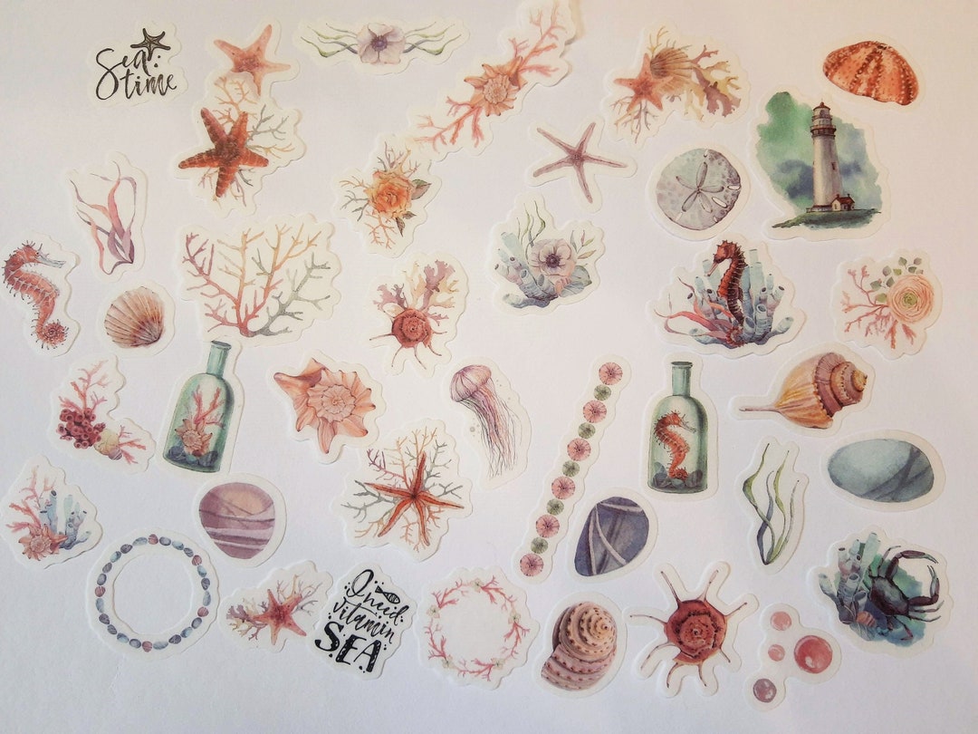 Sea Water Rising Sticker 40 Sea Noise Decorative Stickers Lighthouse Maritime Summer Washi Sea ...