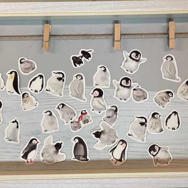 Pinguin Freunde – 45 Aufkleber im Set mit süßen Pinguinen (35)