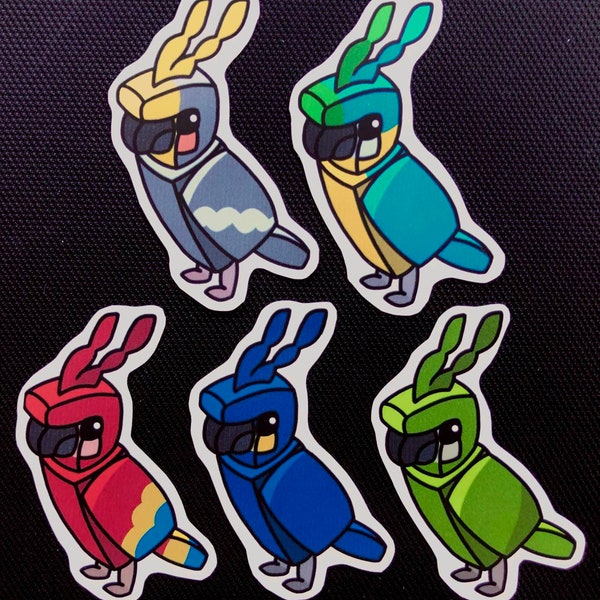 Minecraft Parrot Stickers (handmade)