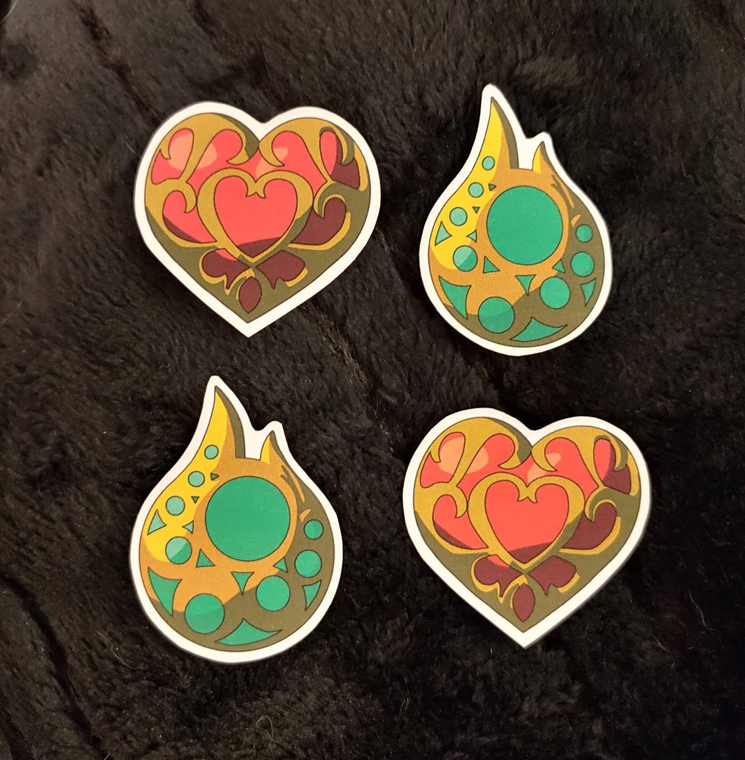 BOTW Heart and Stamina Container Matte Stickers Etsy